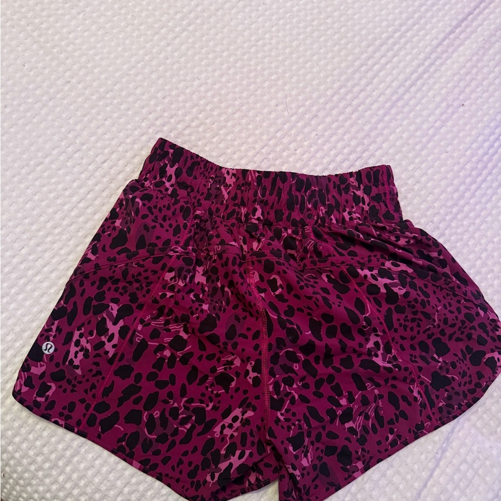lululemon athletica Women's Magenta Leopard Print Shorts